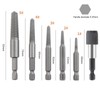 KSOPUERT Hex Shank Broken Screw Extractor Kit 6Pcs Reverse Thread