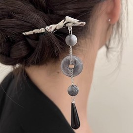 Retro Handmade Hair Stick, Ancient Style Chinese Hanfu Hairpin Hair Chopsticks for Long Hair (Pendant)
