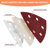 60 pcs Mouse Sander Pads, 93x93x93mm Triangle Sandpaper, 6 Holes