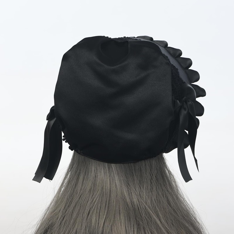 Women's Mob Cap Victorian Housemaid Bonnet Pilgrim Hat Colonial Costume