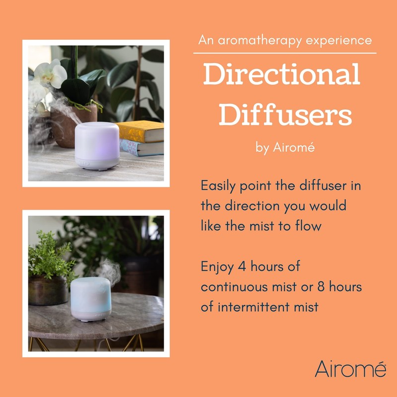 Airome Simple 120 mL BPA-Free Plastic LED Light-up Diffuser with