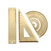 Ruler Set, Fashionable, Brass Ruler, with Graduation, Triangle Ruler, Protractor,