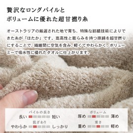 Trampalan Imabari Towel Face Towel, Resort Hotel Style, Set of 3, Thick, Long Pile, Sweet Twisted Twine, Fluffy, Fluffy, Quick Drying, Instant Absorption, Made in Japan, Imabari Towel Set, Gift, Hotel