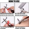 Utoolmart Groover Tool, 7 in 1 Adjustable Stitching Groover and