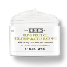 Kiehl's Olive Fruit Hair Mask, Mascarilla Capilar Reparadora de Aceite de Fruta de Olivo, Tratamiento Capilar Hidratante, Restaura el Brillo, Con Aguacate y Aceite de Limón, 250 ml