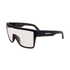 BOMBER Saftey Glasses for Men and Women, Clear Safety Lens, with Matte Black Square Frameand Non Slip Foam lining, Removable Side Shields included, z87 Compliant - BZ101