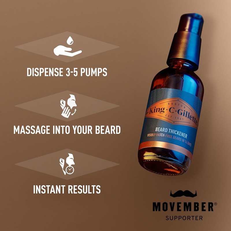 King C. Gillette Beard Thickener formulated with Vitamin B complex