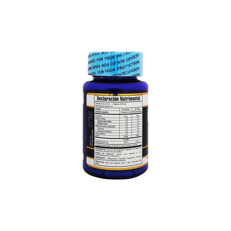 GNVIDA-GODVIT - Suplemento Alimenticio Cápsulas Magnesio c30 de 500 mg