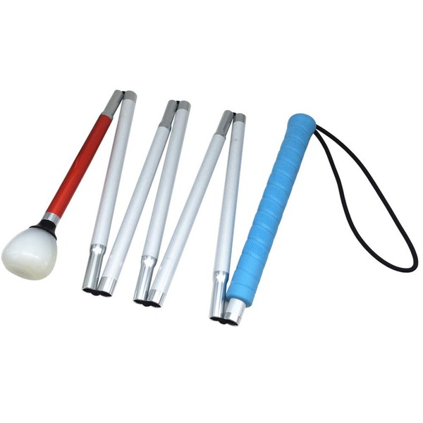 VISIONU Aluminium Folding Long Stick with 7 Stick Segments, Plastic