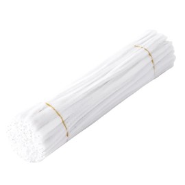 100 Pieces Pipe Cleaners Chenille Stem, Solid White Color Pipe Cleaners Set for Pipe Cleaners DIY Arts Crafts Decorations, Chenille Stems Pipe Cleaners (White)