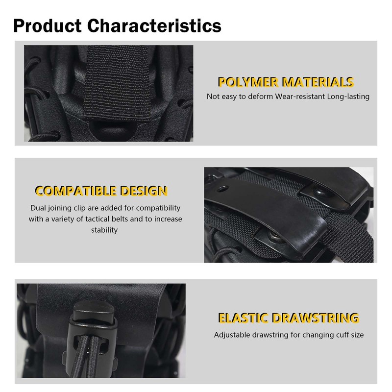 Handcuff Holster, Open Top Handcuffs Case, Cuff Pouch, Cuff Holder.