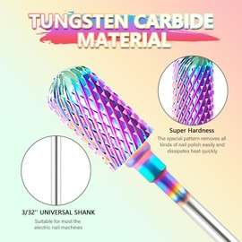 HEYMKGO 11 Pieces Nail Drill Attachments Professional Electric Tungsten Carbide Nail Cutter Tips for Metal Nail Cutter for Acrylic Gel Manicure Tools