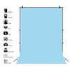 Qinunipoto Background Cloth, Solid, Sky Blue, Pure Color, Background, Background