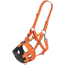 Tough 1 Easy Breathe V Grazing Muzzle Pony Orange