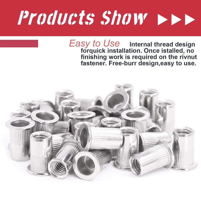 Hilitchi SAE Stainless Steel Rivet Nuts Threaded Insert Rivnuts (5/16-18“-(30PCS))