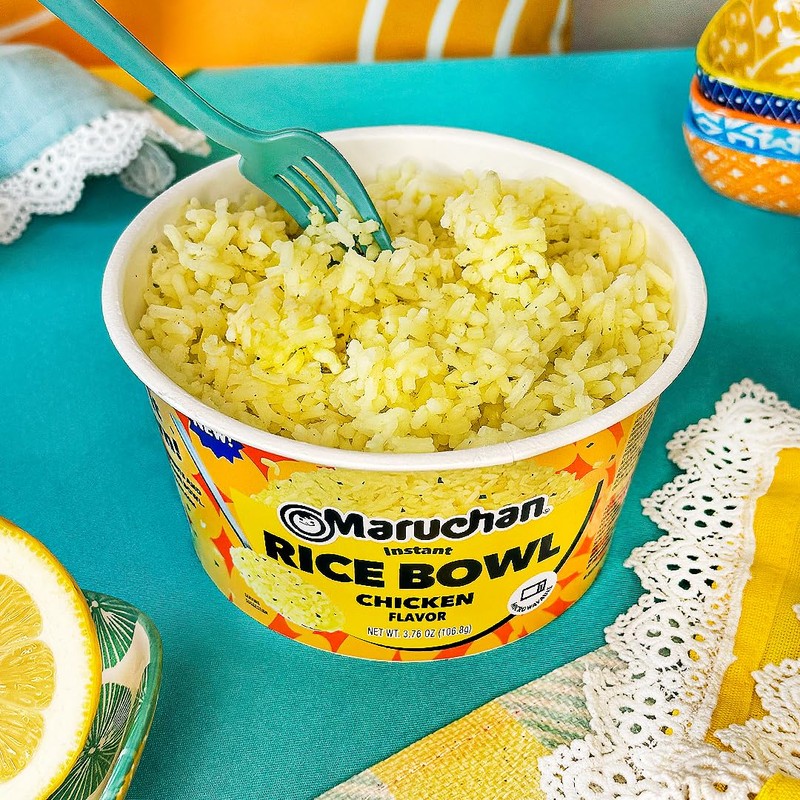 Maruchan Microwavable Chicken Rice Bowl, Instant Rice, 3.76 Oz, 6
