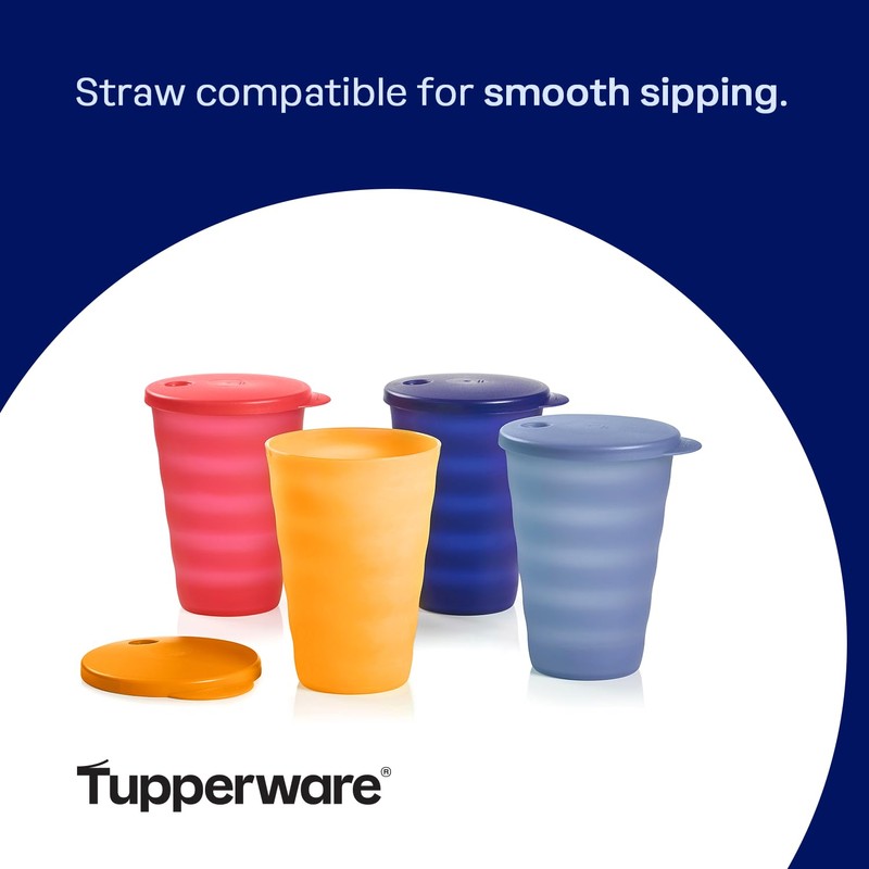 Tupperware Impressions Tumbler Set, 4 Count, Dishwasher Safe and BPA
