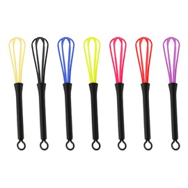 7Pcs Mini Hair Color Whisk, Plastic Whisk For Hair Dye Color Mixing, 7 Color Hair Dye Tools for Hair Salon, 7 x 1.2 Inch Small Plastic Whisk Hairdressing Dye Whisk Kitchen Baking Cooking Mixer Tool