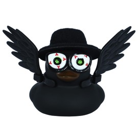 Jeeps Duck Car Dashboard Decoration, Black Wing Hat Rubber Duck Ornament with Cute Design for Car Interior Accessories