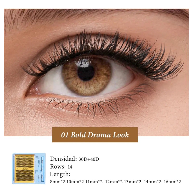 Luminlash Kit Extensiones De Pestañas Con Pegamento Y Pinza