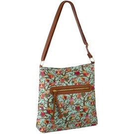 Eye Catch TM - Womens Oil Cloth Cross Body Ladies Owl Design Shoulder Bag Handbag Mint Green