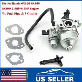 For Honda Carburetor Fits Honda 5.5/6.5HP GX160 GX140 GX200 168F Engine Replacment Parts