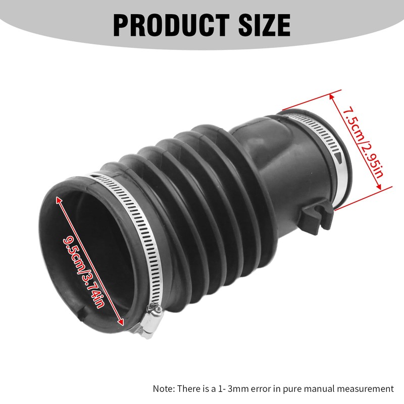 Anxingo 17228-RDA-A00 Air Cleaner Intake Hose Tube with Clamps, Replacement