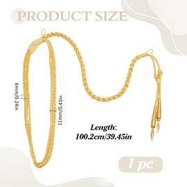 MAYJOYDIY Goldene Schulterklappen Aiguillette Mit Messingspitzen Traditionelles Geflochtenes Schulterkordel Abzeichen Für Armee Bühnenauftritte Kleidungsdekoration Schultergurt Uniform Accessoire