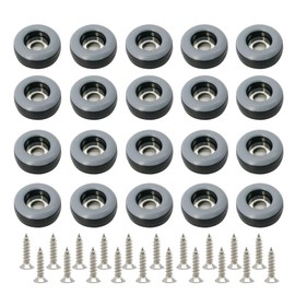 Alamic Furniture Sliders Chair Glides 3/4" Heavy Duty Furniture Glides Sliders Reusable Round Chair Leg Slides with Stainless Steel Screws Move Your Furniture Easy&Safely Protects Your Floor - 20 Pack
