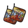 Caroline's Treasures JMK1252PTHD Red Crab Pair of Pot Holders Kitchen