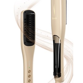 Hair Straightener Brush,Venxis Straightening Comb with Steam, 3 Temp Settings & 20s Fast Heating, 120 Voltage&30-Minute Auto Shut-Off, Steam Design for Hair Treatment