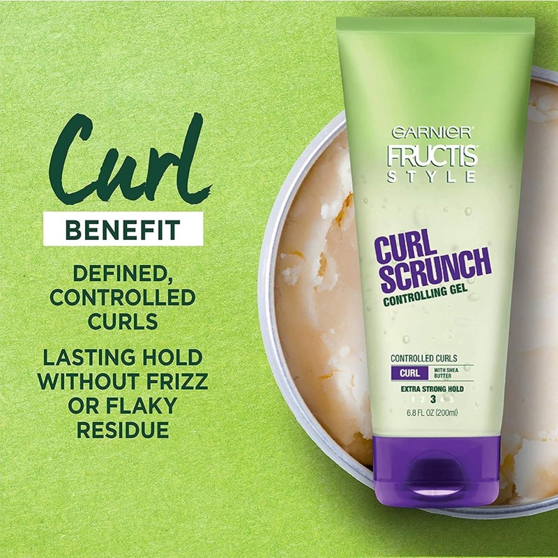 Garnier Fructis Style Curl Scrunch Gel, extra fuerte 6.80 oz,