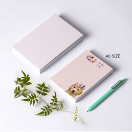 Curled Up Cockapoo A6 To Do Notepad – 50 Tear Off Pages - Cockapoo Lover Gift – To Do List – Notes – Organiser – Dog Lover Memo Desk Pad