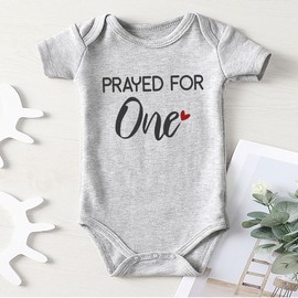 Azzwnee Prayed One Blessed Two Twin Outfits For Boy And Girl Newborn Twins Baby Items Must Haves Twin Baby Gifts gray 9-12Months