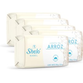 Paqueres de 5 jabones de arroz Sheló NABEL Limpieza y Nutrición Profunda para una Piel Radiante