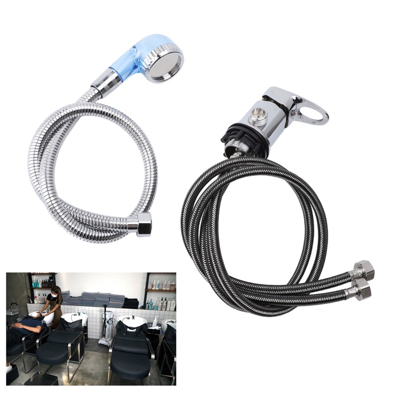 80cm Salon Shampoo Bowl Faucet 70cm Hose M Size Blue