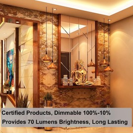 Vannise GU4 Bulb 5W 12V, 6 Pack GU4 Base MR11 Halogen Bulb, GU4 Bulb Dimmable with Glass Cover, Fiber Optic Light Bulb 2800K Warm White, MR11 12V 5W for Landscape， Accent， Track Lighting