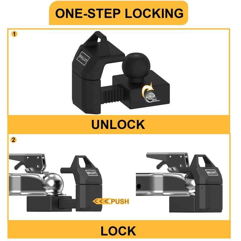 BVLLVT Heavy Duty Trailer Hitch Lock for 2 5/16" Ball