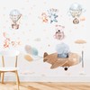 43 Pieces Plane Animal Wall Stickers, Removable Animals DIY Cartoon