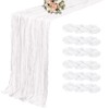 6 Pack White Cheesecloth Table Runner, 10FT Long Boho Gauze