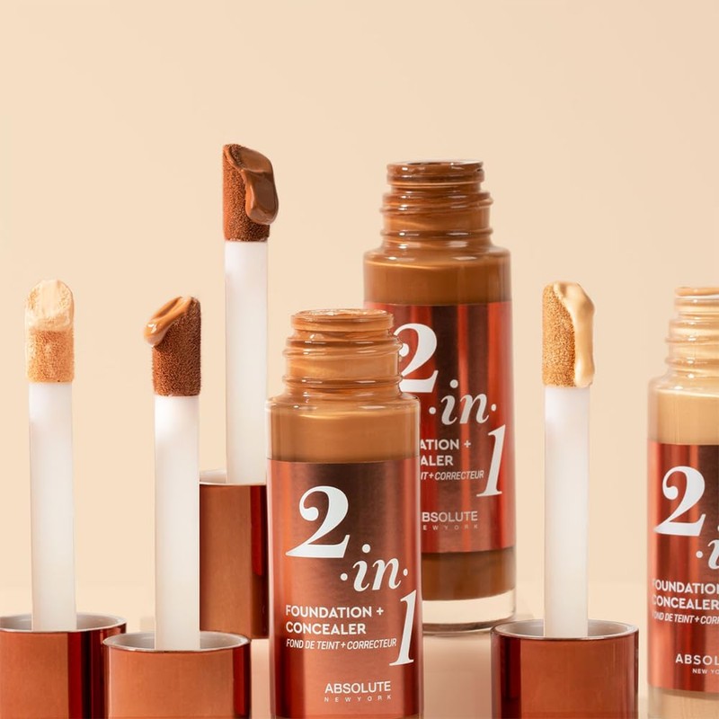 Absolute New York 2-in1 Foundation + Concealer (Cool Almond, 1.41