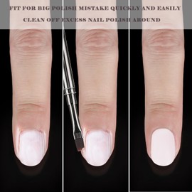 JASSINS Nail Art Clean Up Brushes, 3 Pcs Flat/Oval/Fine Angled Gel Nail Brushes,For Nail Art Design Painting DIY and Cleaning Polish Mistake on the Cuticles (Copper)