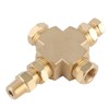 Sensor Adapter Distributor Oil Pressure Temperature Connector 1/8in‑27 NPT 1/4in‑18