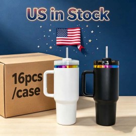 Rainbow Plated 40oz Snow Globe Tumbler Lids for Back to School with Eco-Friendly Coatingcolor: H2.0 Sub White, capacity: 40 oz