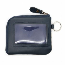 Wachifurudo Dayan Cat Dayan Genuine Leather Wallet and Pass Case in One Piece Boundary Passparse, blue