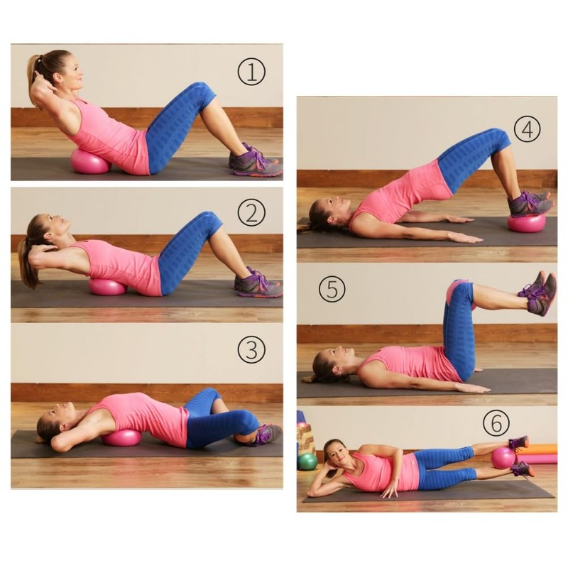 Hibmisy Pilates Ball Small 25cm Anti-Burst Non-Slip Yoga Ball for