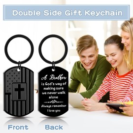 Gifts for Brother from Sister, Brother Birthday gifts from Brother, Brother Gift Keychain for Birthday Christmas Graduation Gifts Ideas