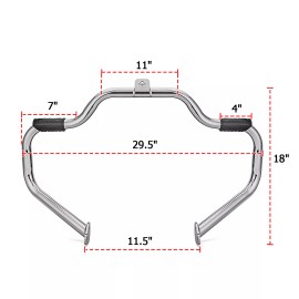RI Chrome Highway Engine Guard Crash Bar Fit For Harley Road King Classic 1998-2008