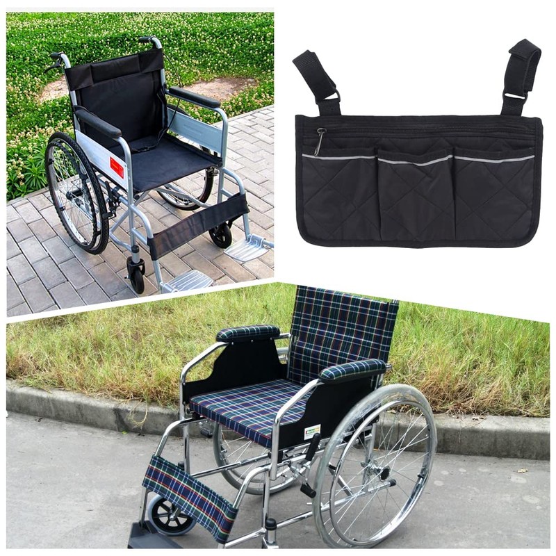 Wheelchair Side Bag Mobility Aid Wheelchair Accessories Bag Universal Waterproof