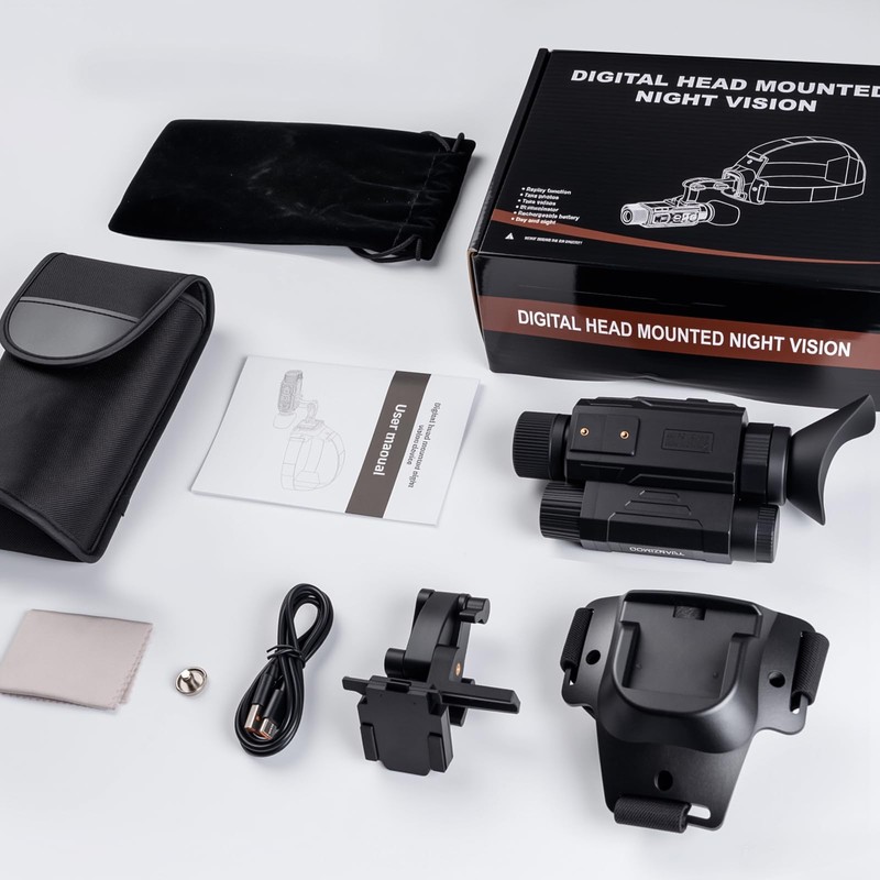 YUANZIMOO Head-Mounted Night Vision Monocular Digital Infrared Monocular